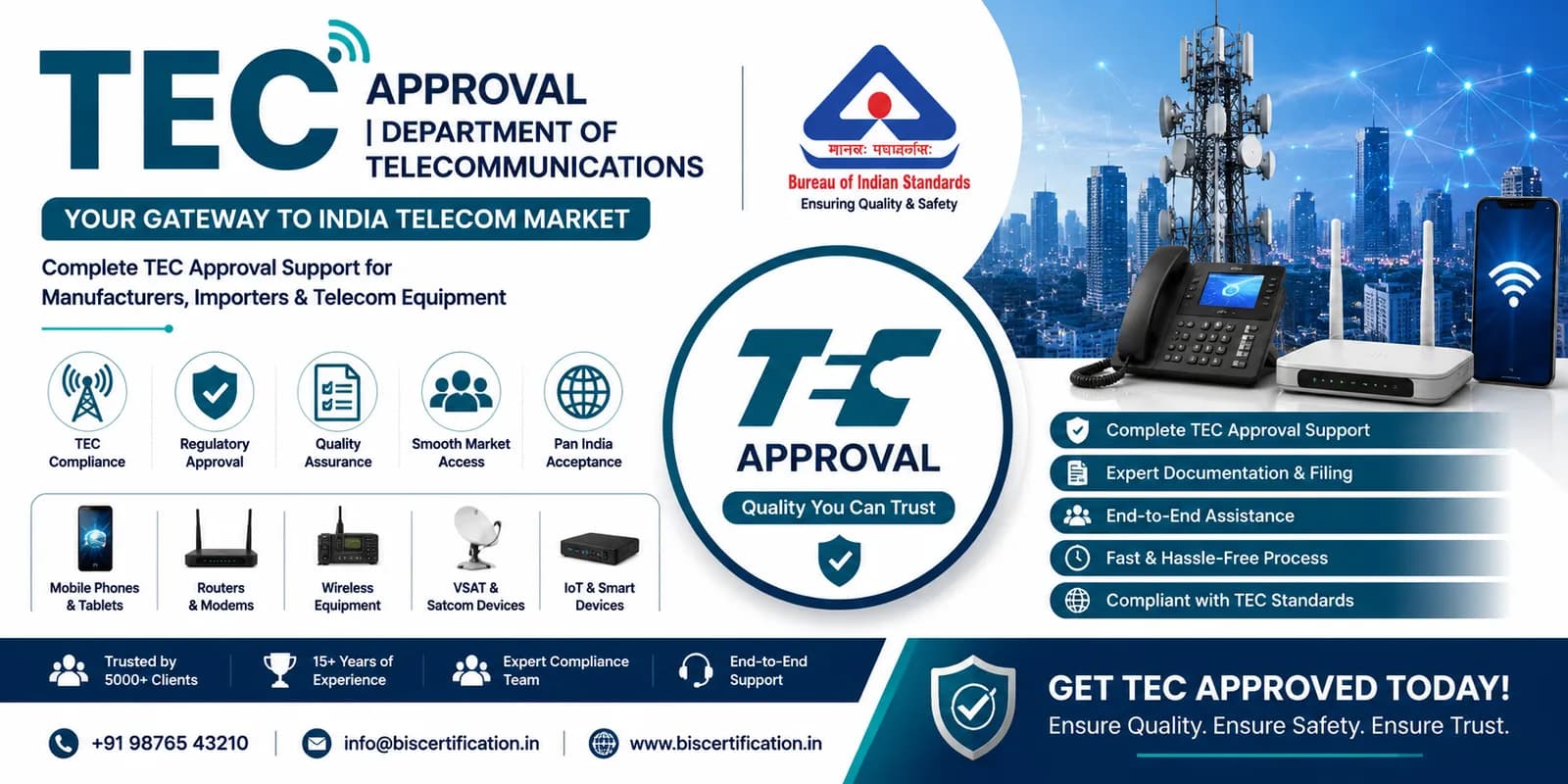 TEC Certification in India — Telecom equipment compliance and MTCTE approval