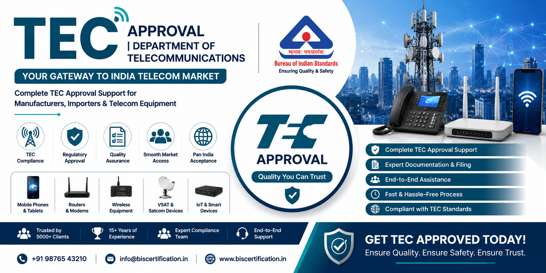 TEC Certification in India — Telecom equipment compliance and MTCTE approval